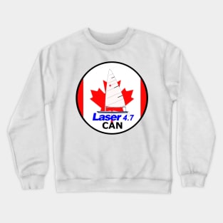 laser class sailboat on flag Canada Crewneck Sweatshirt